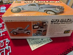 Vintage Revell Swindler ll 1941 Willys Gasser Coupe model kit 1970 issue Open