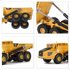 1/87 Scale Articulated Dump Truck Die-Cast Alloy Model – HO Scale Mining Constru