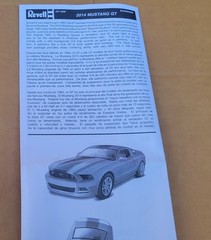 Revell 2014 Mustang GT Silver Blue Opened All Parts Sealed 1:25 Model Kit 4388