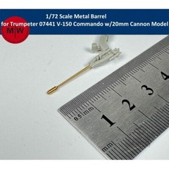 1/72 Scale Metal Barrel for Trumpeter 07441 V-150 Commando w/20mm Cannon Model