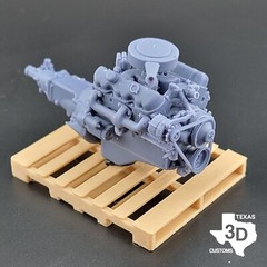 GMC Big Block V6 “305” model engine resin 3D printed 1:24-1:8 scale
