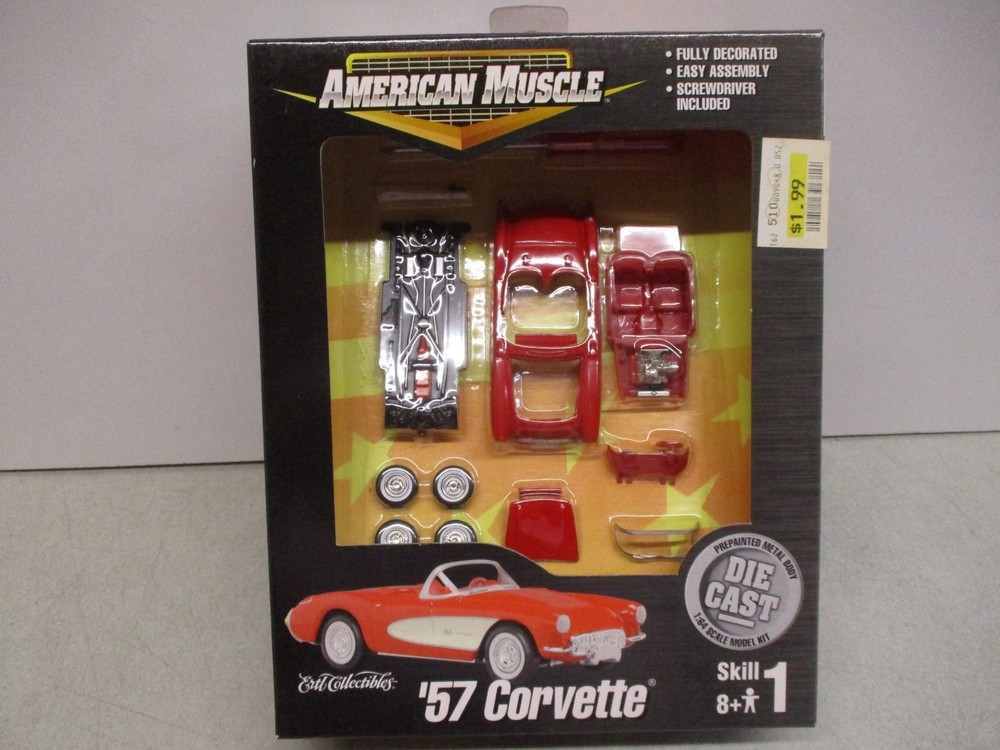 American Muscle 1957 Corvette Model Kit 1/64 A