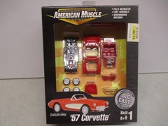 American Muscle 1957 Corvette Model Kit 1/64 A