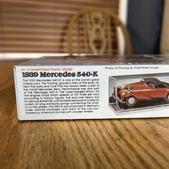 Vintage Revell 1939 Mercedes 540-K Model Kit 1/48 Scale
