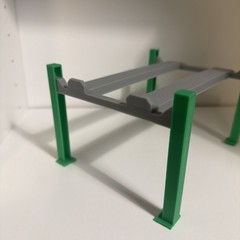 4 post model car lift 1:24 1:25 scale Green/ Gary Assembly required. Paintable!