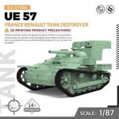SSMODEL SS87666 1/87 HO Scale Railway Military France RenaultUE57 Tank Destroyer
