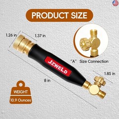 Turbo Torch G-4 Torch Handle with Valves, G-4 Acetylene Handle 0386-0308, Air