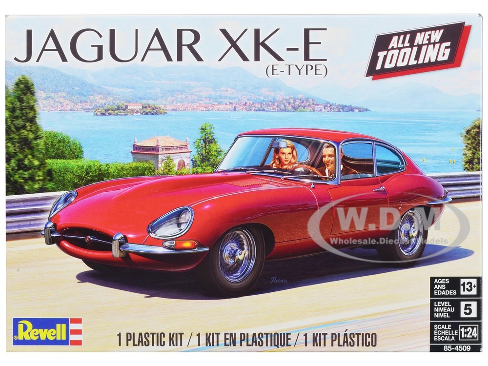 LEVEL 5 MODEL KIT JAGUAR XK-E (E-TYPE) 1/24 SCALE MODEL CAR BY REVELL 85-4509
