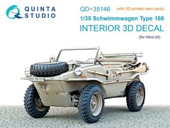 QD+35146 Quinta Studio 1:35 Schwimmwagen Type 166 Interior 3D Decal – Hero kits