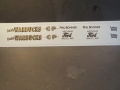 NEW!! Daddy Warbucks 65′ Falcon AWB Spun Gold 1/25 Decal from Fremont Racing