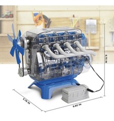 Discovery #Mindblown Model Engine Kit W/ Moving Motor Parts LED Light NEW Sealed