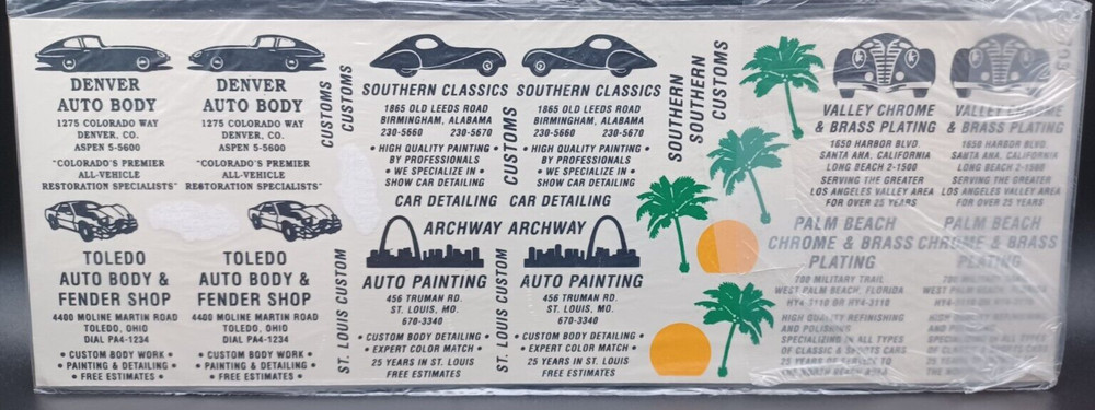 Fred Cady | No. 703 | 1:25 Auto Body Shop Decals