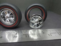 1:25 scale Spokes ‘N Stripes wheels & tires red line & gold line check pictures