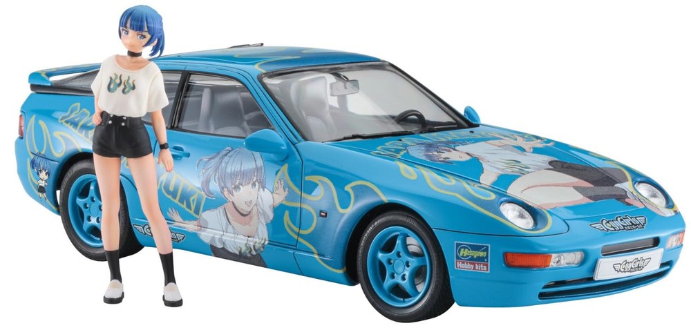Hasegawa 1/24 Porsche 968 Egg Girls Maiyuki Sara w/Figure Plastic Model SP615 (C