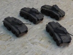 Roco Minitanks (4) Painted WWII German Sd Kfz 234/2 Puma AC Lot #7229K©