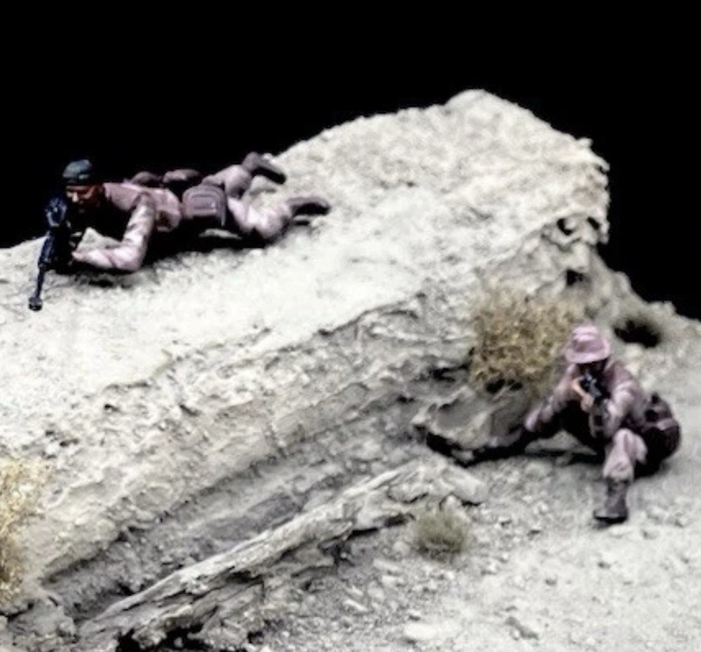 1/35 Scale Military Diorama Base Terrain Display Model Soldiers Figures Diecast
