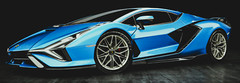 Lamborghini 1:18Race Car12Custom Built Concept Metal Body Model Carousel BLUE 24
