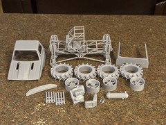 1/25 3d Printed Resin Mud Racing Truck Model Kit Unpainted Unassembled.