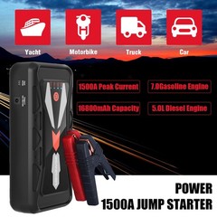 MEGAWISE 1500A Peak 16800mAh Car Battery Jump Starter Booster (up to 7L Gas or