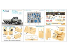 QD+35159 Quinta Studio 1:35 KrAZ-260 Interior 3D Decal for Hobby Boss kits