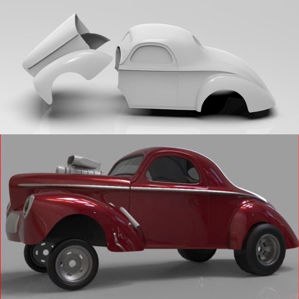 1:8 3d printed 41 Willy’s Body In Two Parts