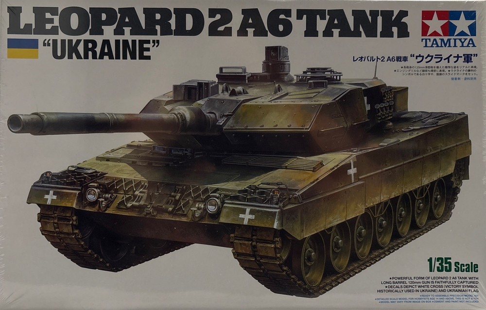 Tamiya 1/35 Leopard 2 A6 Tank Ukraine Plastic Model Kit
