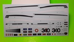 Decal Sheet 71 1971 Duster 340 1/25 AMT Wedge Six Pack Waterslide Black Stripe