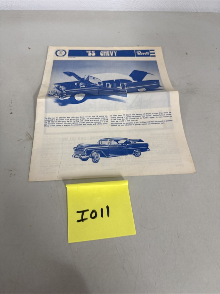 Revell 1955 Chevy Model Kit #H-1374… Please read 1974 Instructions Only