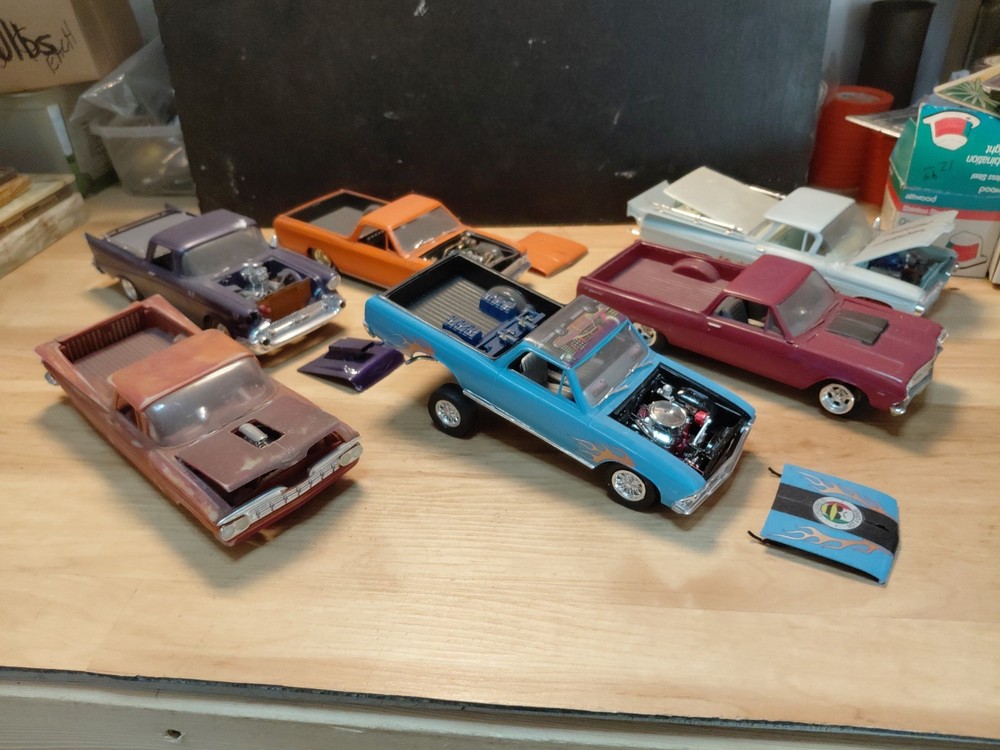 Model Junkyard/parts Plastic Custom Vintage Car Lot Of 6 Custom Chevy Elcaminos