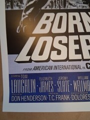 Very cool vintage 1960’s BORN LOSERS biker movie poster 30 yr old reprint GREAT