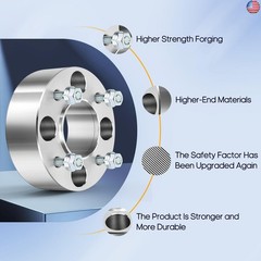 OCPTY 4×110 Wheel Spacers 2 inch Bore 74.1mm with 10×1.25 Studs Wheel Spacers
