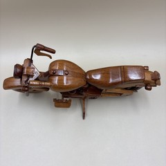 Handmade FX-Style Cruiser Motorcycle Wood Model, Bike Decor