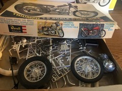 1/8 revell triumph drag bike model kit.