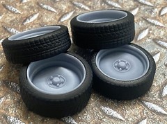 Resin 21/20 Inch “Simple Smoothie” Model car Wheels/Tires 1/24 1/25 scale