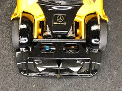 Pre-built AS-IS Unbranded Plastic Model Kit MERCEDES-BENZ AMG PROMARKT Yellow