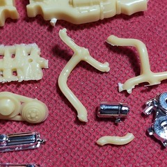 Custom Tri Power Engine 1936 Ford Roadster 1:25 Scale Model Car Part AMT