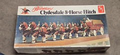 AMT Budweiser Clydesdale 8 Horse Hitch Model Kit 7702 Unbuilt NEW