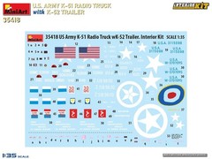 Miniart 1/35 American K-51 Radio Truck/K-52 Trailer Interior Kit Plastic Model M