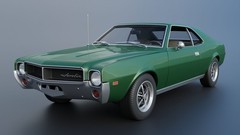 ABS Like Resin 3D Printed 1968 AMC Javelin Model in 1/25