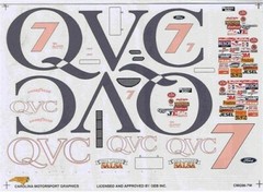 Carolina Motorsport Graphics #7 QVC 1996-Geoff Bodine 1/24 Nascar decal
