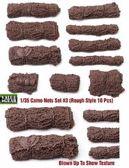 1/35 Universal Camo Nets Set #3 “Rough Style” Value Gear 10pcs Resin