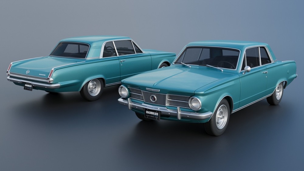ABS-LIKE RESIN 3D PRINTED 1/25 1965 PLYMOUTH VALIANT 2-DOOR FULL KIT