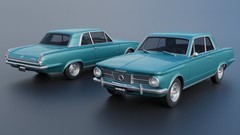 ABS-LIKE RESIN 3D PRINTED 1/25 1965 PLYMOUTH VALIANT 2-DOOR FULL KIT