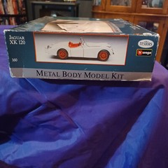 TESTOR’S BURAGO METAL BODY JAGUAR XK 120 MODEL KIT #160 MADE IN ITALY RARE NEW