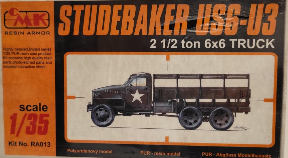 CMK Resin Armor Studebaker US6-U3 2 1/2 Ton 6X6 Truck 1/35 Scale RA013 (New)