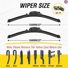 5 PLUS® Windshield Wiper Blades 22 Inch + 22 Inch (2 PACK), Automotive