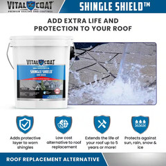 1 Gal. Clear Matt 100% Acrylic Shingle Shield Roof Coating for Asphalt, Fibergla