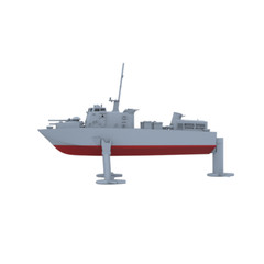 SSC1200761S 1/1200 USS Flagstaff Class Patrol Gunboat Hydrofoil (PGH-1) FULLHULL
