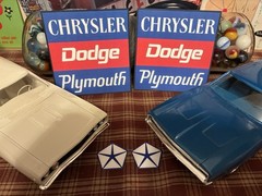 CHRYSLER DODGE DEALERSHIP SIGN PANEL SET “J-Kraft” PROMO MODEL CAR SIZE 1:25