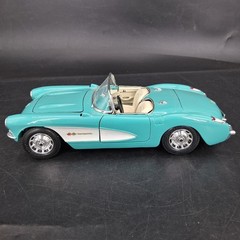 Chevy 1957 Teal Corvette Chevrolet Built Model Classic Made in Italy – No Box